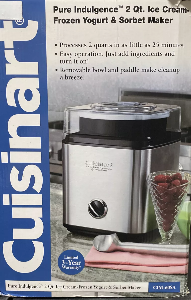 Cuisinart Pure Indulgence 2 Qt. Ice Cream- Frozen Yogurt & Sorbet Maker  Limited