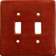TalaMex Mexican Ceramic Wall Plate Terracotta Double Toggle  Switch Plate