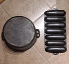 Vintage Wagner Ware 1268J Dutch Oven Bottom & Senior Krusty Korn Kob skillet