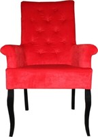 Casa Padrino Luxus Esszimmer Stuhl Rot / Schwarz Mit Armlehnen - Sessel Barock