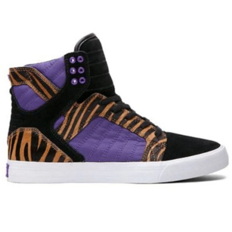 Sneakers collector skate shoes SUPRA Skytop Black purple tiger eu40_ 48 us7.5_13 - Photo 3/3