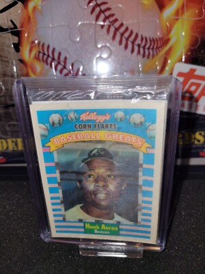 Hank Aaron Kelloggs Corn Flakes Baseball Greats 3D Original Packaging 