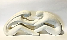 Royal HAEGER #322 Pottery Sculpture 1993 Joined Man & Woman 15 in. Sand Texture