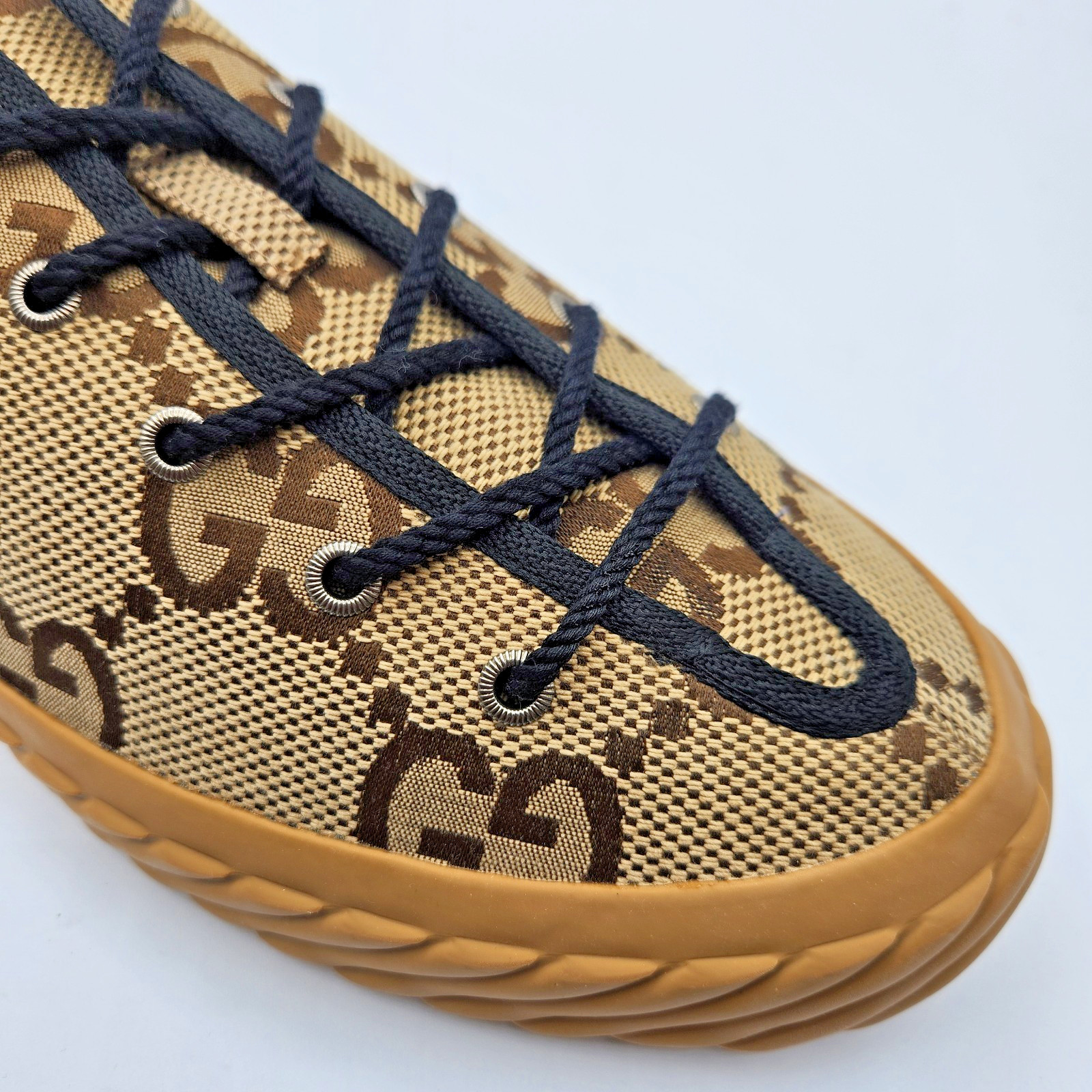 Gucci Tortuga GG Men's Camel Ebony/Black Canvas Sneakers UK12.5 US13 thumbnail 19