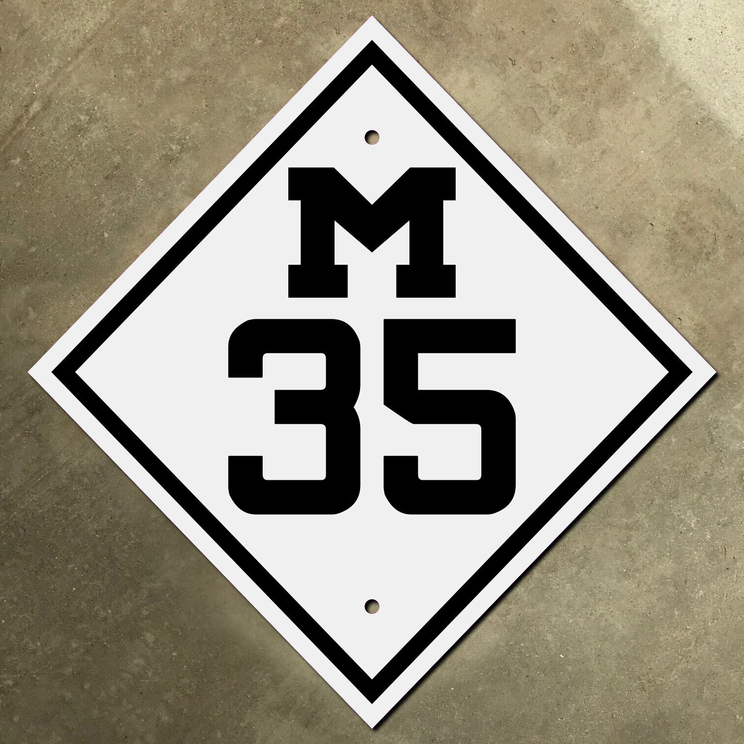 Michigan state route 35 highway marker road sign Circle Tour Upper Peninsula 100% nowa, limitowana wyprzedaż