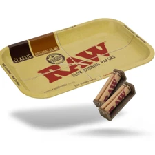 RAW Rolling Tray + 2x RAW 110mm Rollers – King Size Classic Rolling Kit