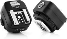 Pixel E-Ttl Flash Hot Shoe Adapter with Extra PC Sync Port for Canon Dslrs and F