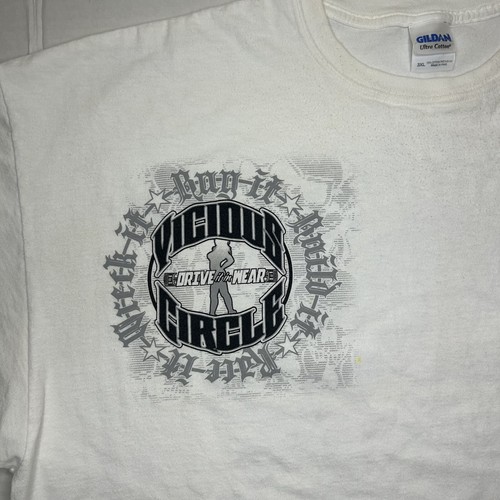 Vintage Y2K Vicious Circle Off Road Racing Tee Shirt Mens 3XL Babe Drive Wear - Picture 5 of 10