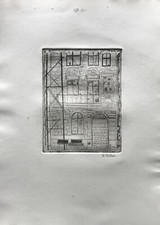 Klaus Thelen Hannover? Aquatinta #7 Architettura Vecchia Casa