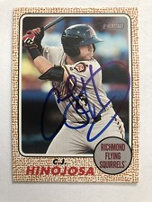 2017 TOPPS HERITAGE MINORS C.J. HINOJOSA IN PERSON SIGNED CARD