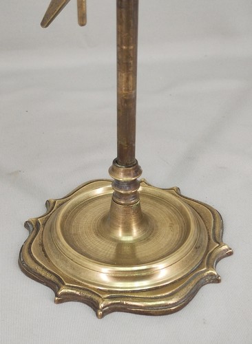 EXCELLENT VINTAGE BRASS ANGLO INDIAN 4 BURNER COLZA OIL LAMP - TABLE CENTREPIECE - Picture 14 of 16