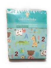 Tiddliwinks ABC 123 Toss Print Fitted Crib Sheet