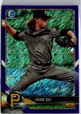 2018 Shane Baz #BCP201 Purple Shimmer Refractor /655 (RC) Rays Pirates qyt