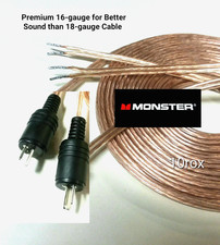 Bang & Olufsen 2 pin Din Speaker Cables 16 gauge MONSTER Plugs German made Plugs
