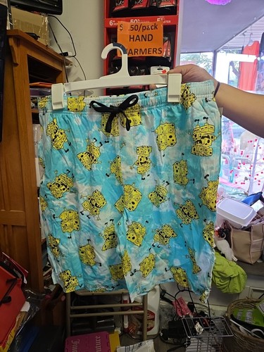 SpongeBob SquarePants Mens Size LG Elevated Graphic Knit Pull On Sleep Shorts - Afbeelding 1 van 6