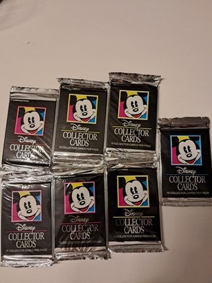 7 Disney Collector Cards Serie 1 (1991) Trading Cards Booster Impel Micky Maus