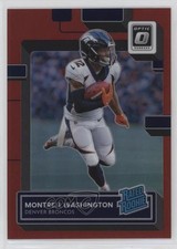 2022 Panini Donruss Optic Rated Rookie Red Prizm 63/99 Montrell Washington 1c5x