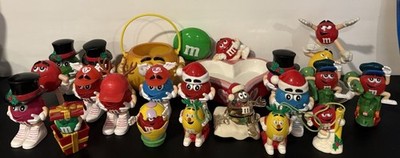 Mixed Lot of 22 Vintage M&M M&M's Easter Valentine Christmas Tube Topper Figures