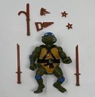 Vintage 1988 Playmates TMNT Leonardo Action Figure w/ Weapons Accessories