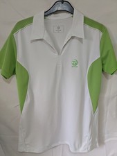 Taylor Lawn Bowls Shirt White Green XL Bowling Sports Polo