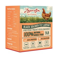 Joyprotyn 5LB Non-GMO Dried Black Soldier Fly Larvae Chickens 85X More Calcium