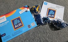 ALDI Play ALDI Logo Brick Building Blocks Set 824 Piece Set Display Brand New