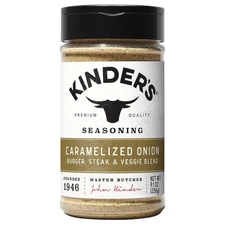 Kinder's Caramelized Onion Burger, Steak & Vreggie Seasoning, 9.1 oz. Exp 4/2028