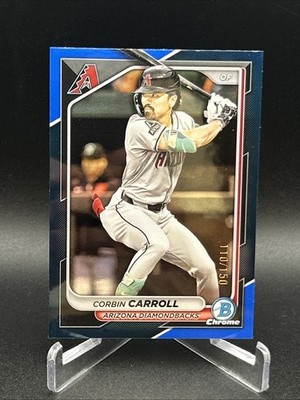 2024 Bowman Chrome Corbin Carroll #3 True Blue Refractor /150