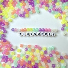 6MM/8MM Mixed Color Glow-in-The-Dark Acrylic Round Ball Beads