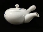 R0176 Vintage Japanese Porcelain Kyusu Side Handle Teapot Flower Showa