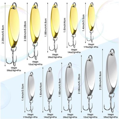 Metal Spinner Baits for Salmon Bass - 70 Count