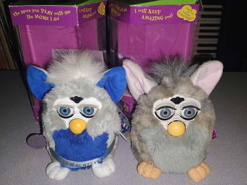 Tiger Furby 70-800 Toy Lot of 2 Vintage 1998 1999 Hasbro Y2K Wolf Millennium