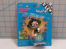 Powerpuff Girls Super Sounds Keychain, Buttercup, Cartoon Network 2000