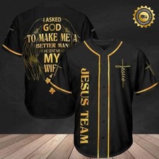 Jesus Team 3D Baseball Jersey Shirt Halloween Gift Best Price Christmas Gift