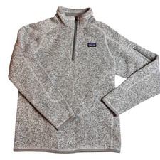 Patagonia Better Sweater 1/4 Zip Fleece Pullover Gray Youth XL 14