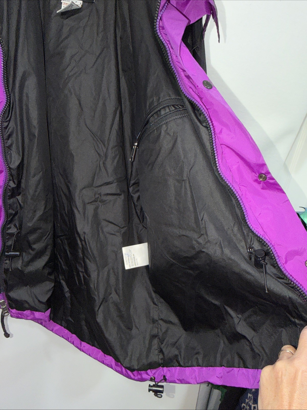 Vintage 90s Womens North Face Mountain Purple Black  Parka Goretex Jacket Small thumbnail 14