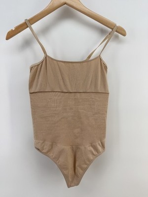 Wolford Nude Thong Bodysuit Size S Seamless Cami Strap Style 535373M
