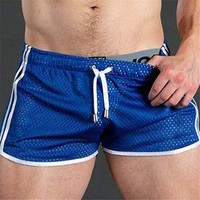 Fitness Pants Workout Gym Training Breathable Mesht Running Sports Shorts Men's