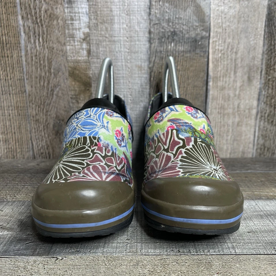 Zuecos cómodos para mujer Dansko vegano voleibol multicolor floral retazos talla EU 37 Foto 3 de 4