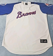 VTG Atlanta Braves 1974 Majestic Cooperstown Collection Jersey Mens 2XL Made USA