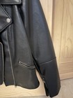 Tahari Black Faux Leather Moto Jacket M  — photo 2
