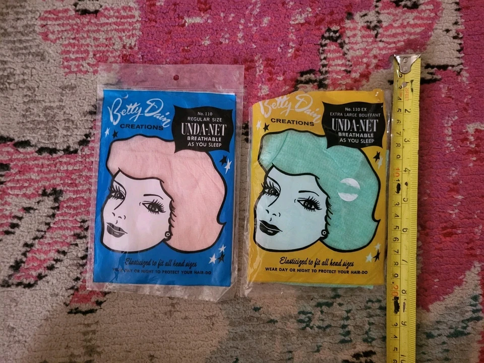 Betty Dain De Colección Rosa Verde Unda-net Talla Reg Nuevo en Paquete Gorro Retro Damas Belleza Set Foto 2 de 3