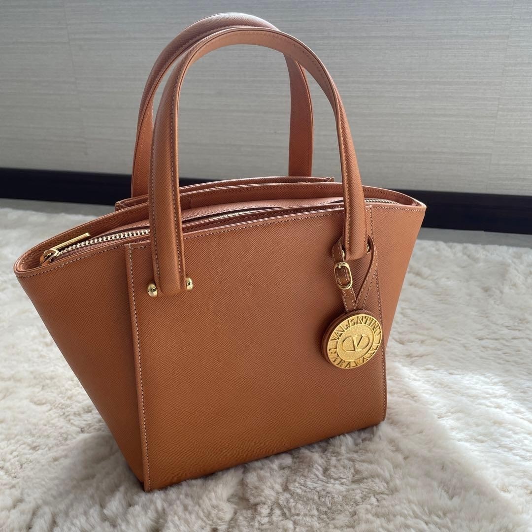 VALENTINO vintage Women's Hand Bag Tote Brown Purse Authentic Used