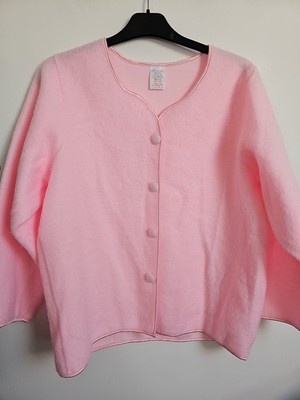 Vintage 80er Littlewoods Bett Mantel Jacke Überwurf Nachtwäsche flauschig Gr 10 12