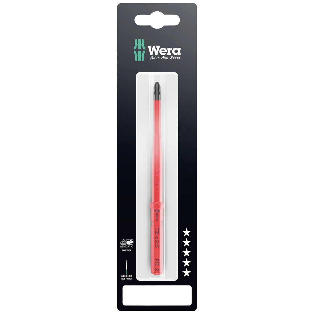 Wera Kraftform Kompakt VDE 62 - это СТЯЖКА PH 2 x 157 мм для электроприборов Kreuz Wechse...