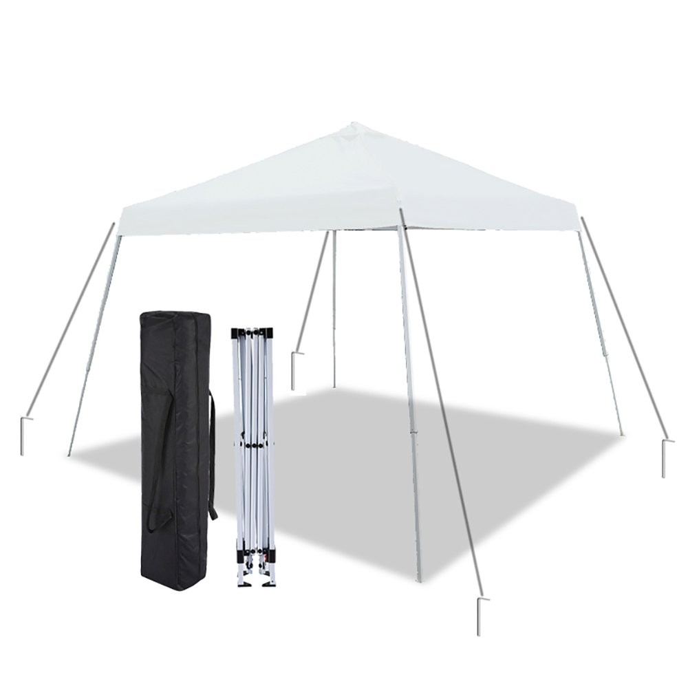 Slant Leg 10-feet By 10-feet Instant Pop Up Tent, White, Slant10-wh