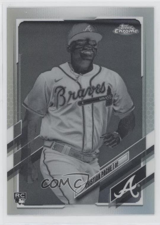 2021 Topps Chrome Negative Refractor Cristian Pache #178 0ft3