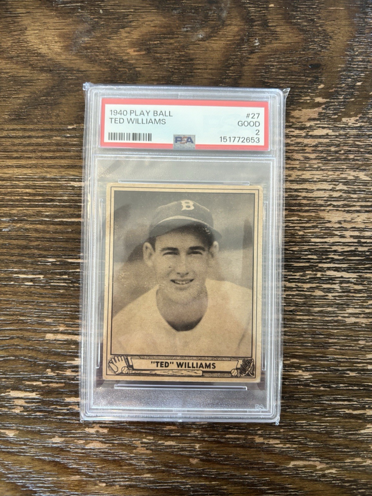 1940 Play Ball Ted Williams #27 PSA 2 Good
