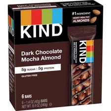KIND Dark Chocolate Mocha Almond Snack Bars 6 Count Gluten Free Protein Bars
