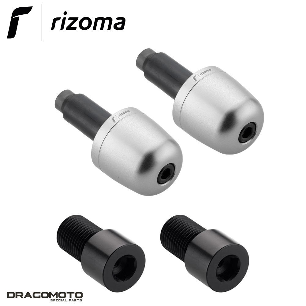 Embout de guidon Rizoma argent pour Yamaha XSR 700 ABS : l'excellence de l'aluminium taillé masse